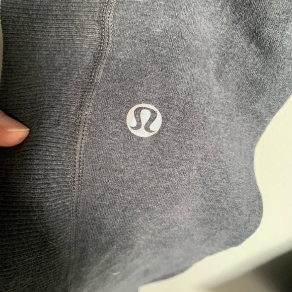 lululemon low rise ribbed grey leggings - Picture 2 of 3